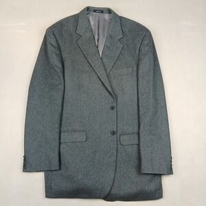 Joseph & Lyman 46L Mens Sport Coat Jacket 100% Cashmere Gray 24x33 FLAW 48L